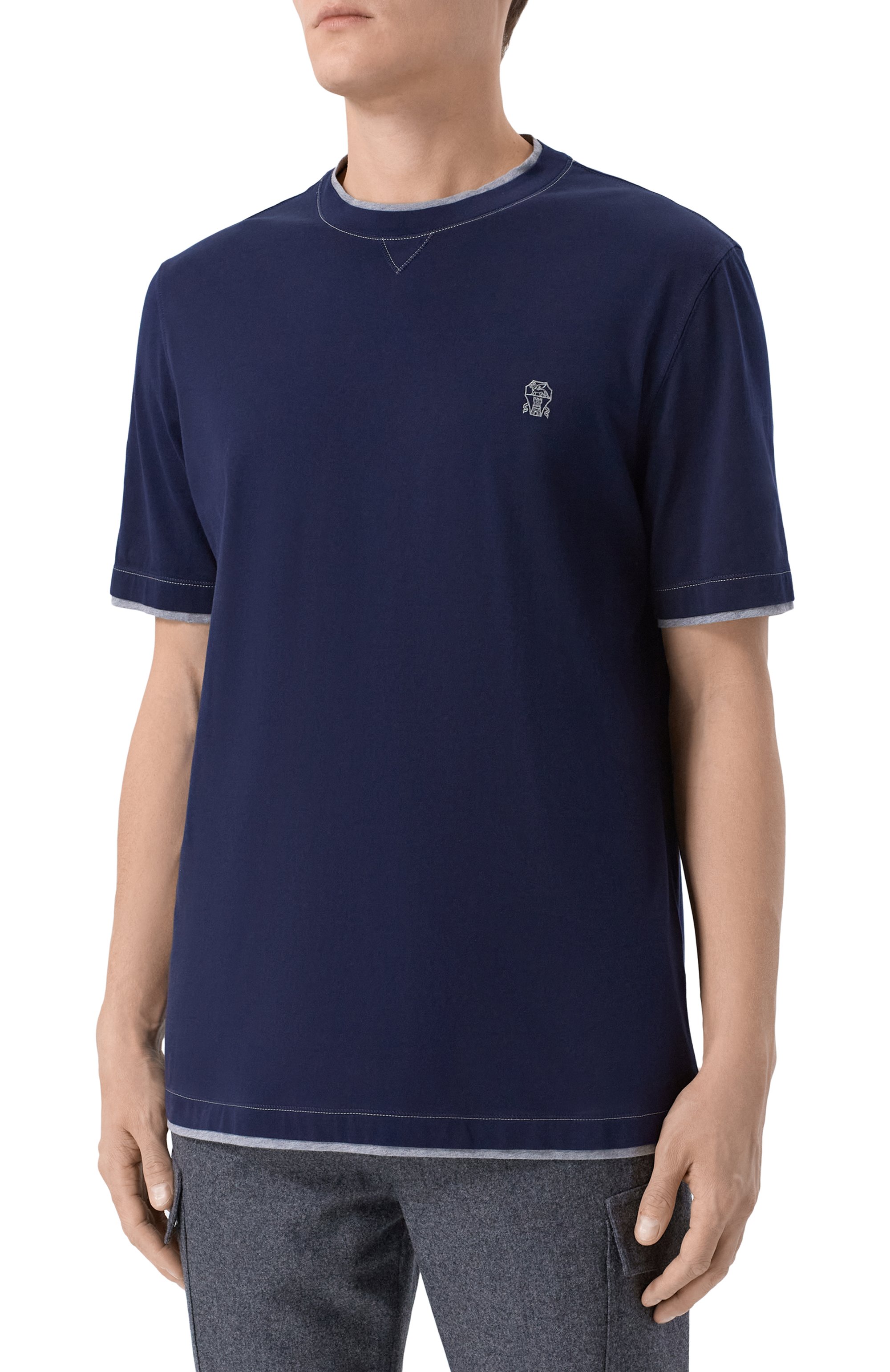 Хлопковая футболка BRUNELLO CUCINELLI, арт. M0B137451G, фото 3