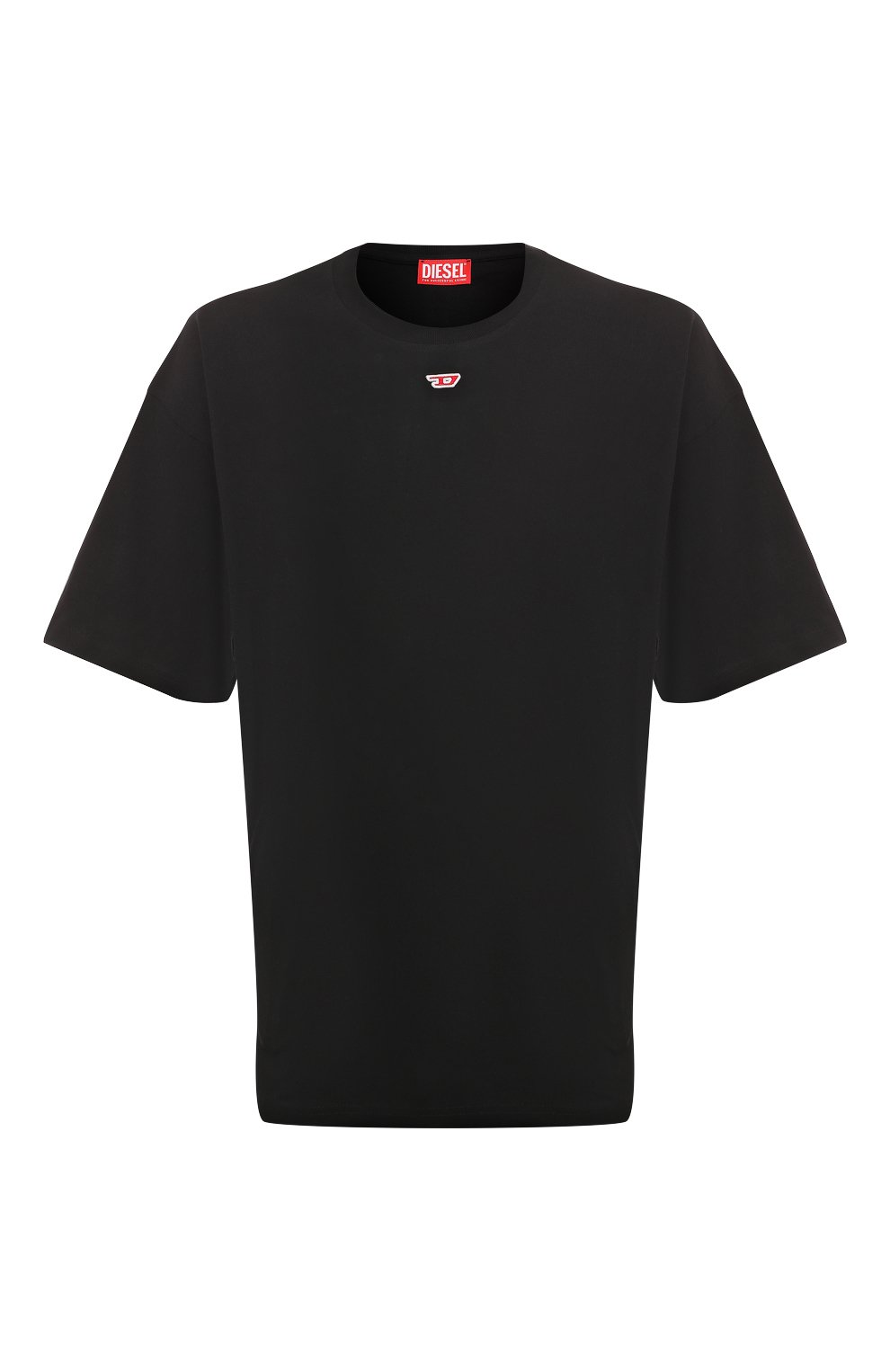 Хлопковая футболка DIESEL черного цвета по цене 8755 руб., арт. A13937/0NIAR, фото 1 Хлопковая футболка DIESEL, арт. A13937/0NIAR, фото 1