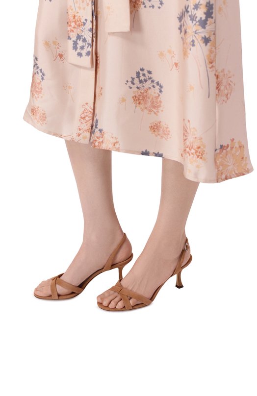 Замшевые босоножки Elsy 70 Jimmy Choo ELSY 70/SUE Бежевый  ELSY 70/SUE Фото 2