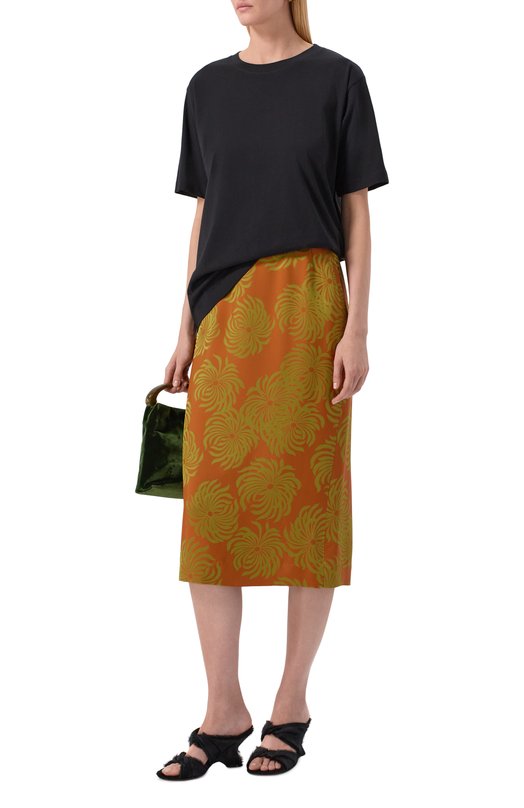Хлопковая футболка Dries Van Noten 011100/2600 Чёрный  011100/2600 Фото 2