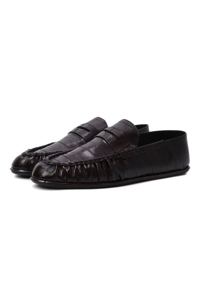 Мужские кожаные пенни-лоферы le loafer SAINT LAURENT, арт. 800728/0WXAB