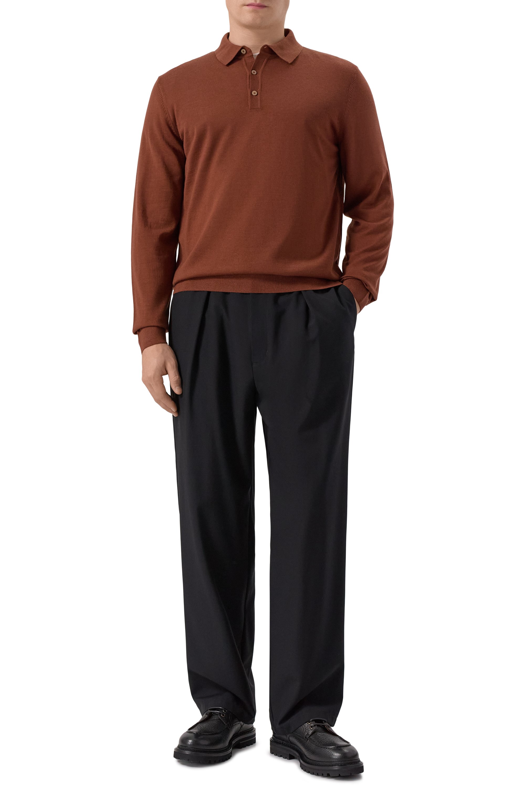 Шерстяное поло BOSS, арт. 50476355, фото 2