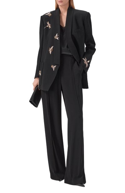 Жакет из вискозы BALMAIN черного цвета по цене 647000 руб., арт. HF1SJ165/PD58, фото 2 Жакет из вискозы BALMAIN, арт. HF1SJ165/PD58, фото 2