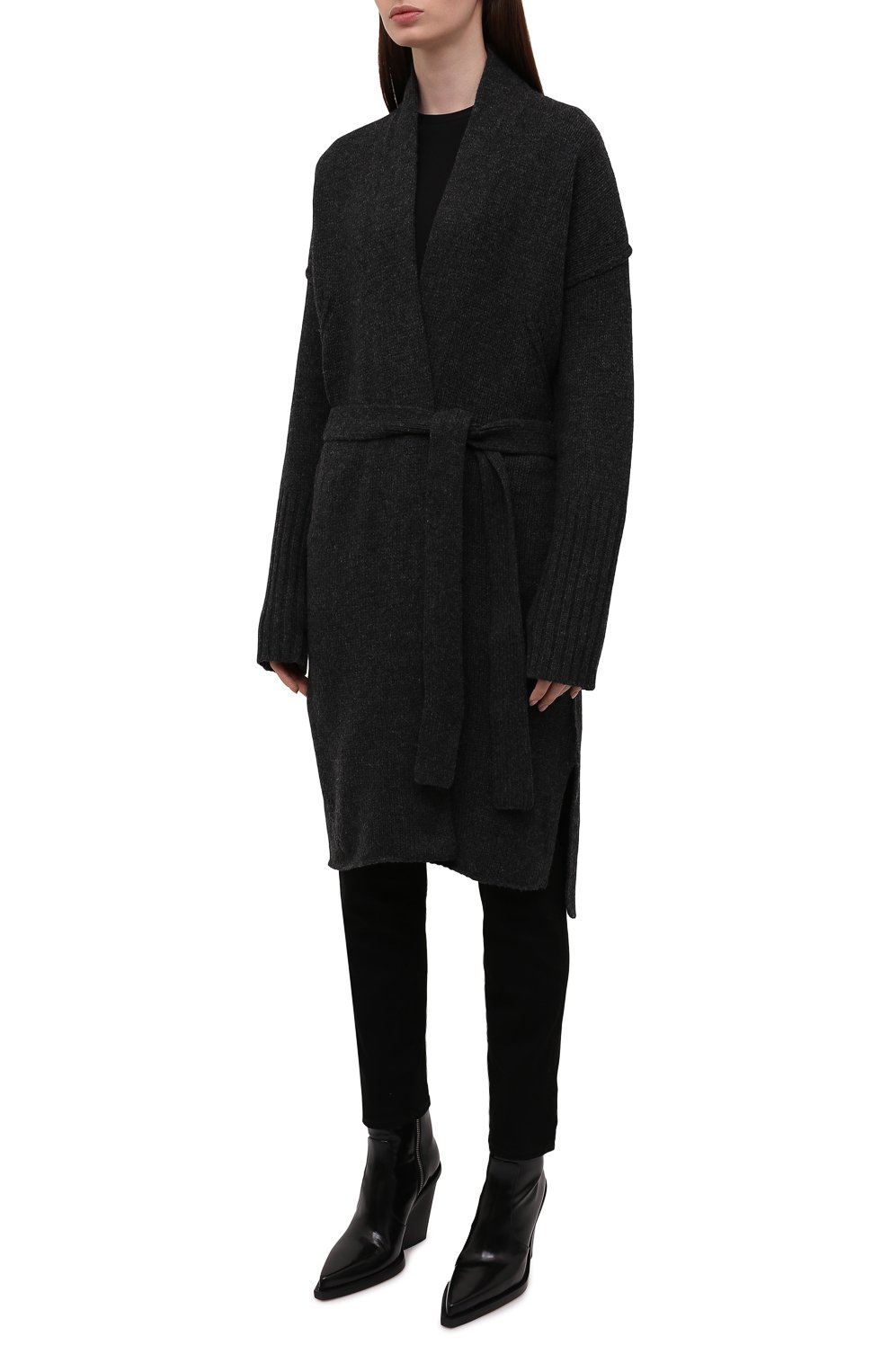 Шерстяной кардиган ZADIG AND VOLTAIRE темно-серого цвета по цене 72150 руб., арт. WKMZ2409F, фото 3 Шерстяной кардиган ZADIG AND VOLTAIRE, арт. WKMZ2409F, фото 3