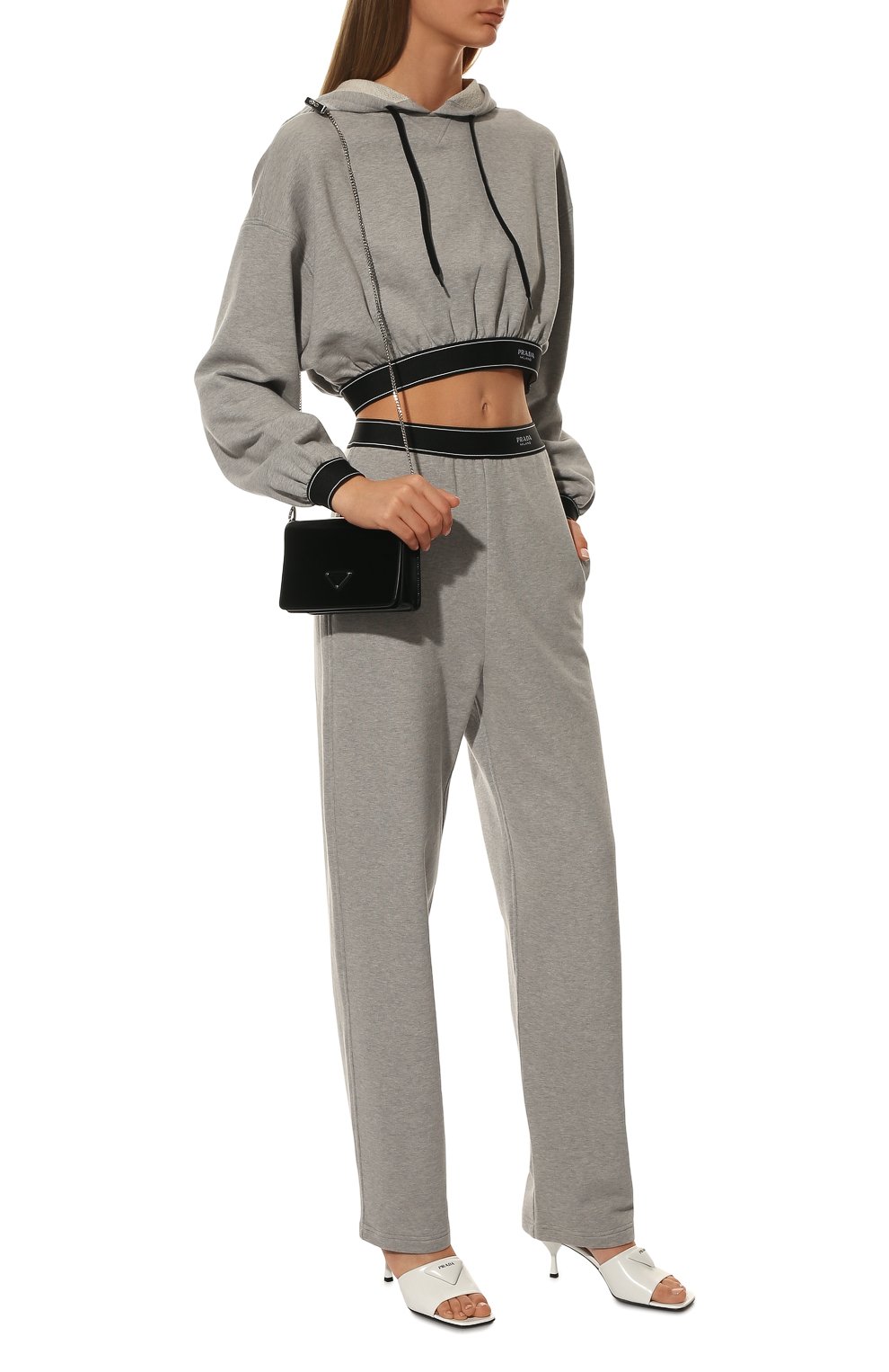 Хлопковые брюки PRADA, арт. 132363-10FI-F0031-221, фото 2