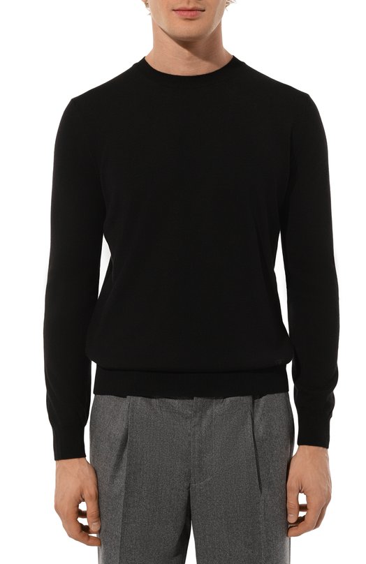 Шерстяной джемпер Corneliani 94M500-9425100 Чёрный  94M500-9425100 Фото 3