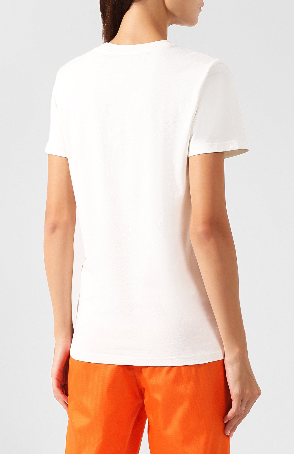 Хлопковая футболка OFF-WHITE белого цвета по цене 31750 руб., арт. 0WAA049E19B070620110, фото 4 Хлопковая футболка OFF-WHITE, арт. 0WAA049E19B070620110, фото 4