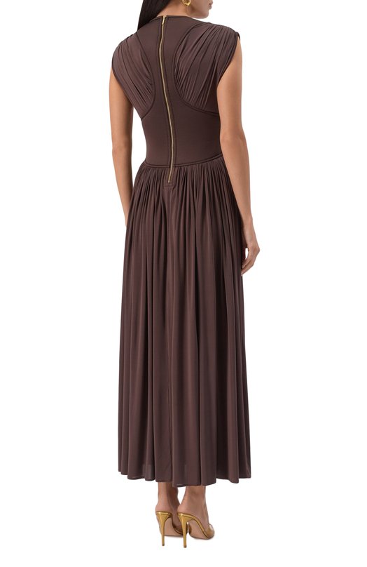 Платье из вискозы Zimmermann 4364DS251 Коричневый  4364DS251 Фото 4