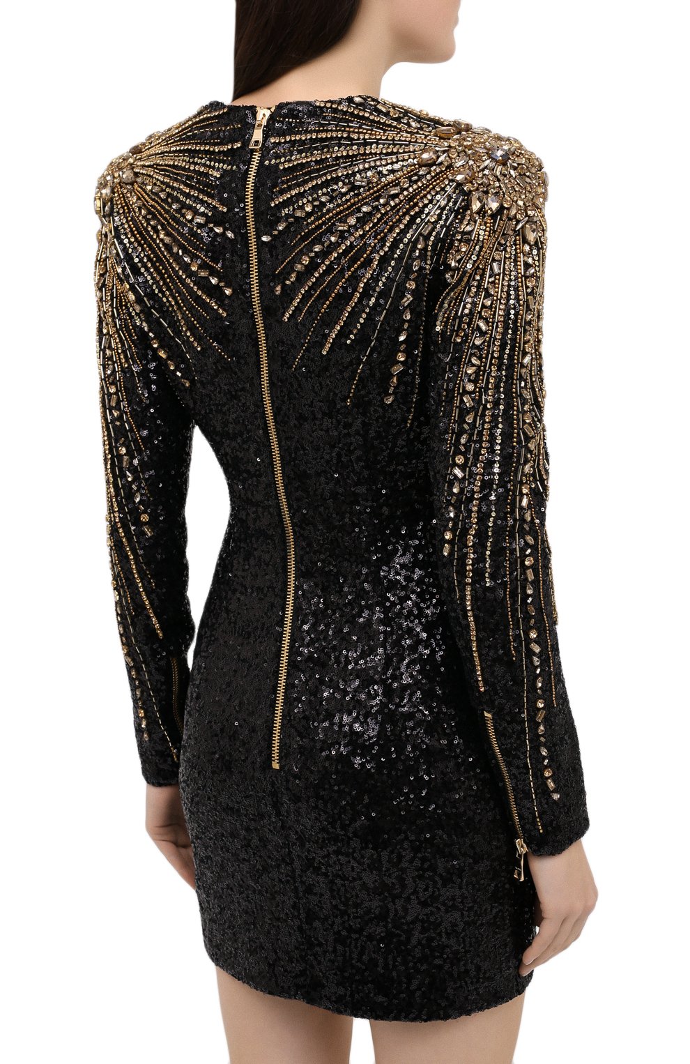 Платье BALMAIN черного цвета по цене 597500 руб., арт. UF06383/P056, фото 4 Платье BALMAIN, арт. UF06383/P056, фото 4