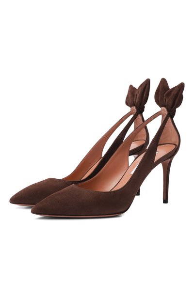 Женские замшевые туфли bow tie 105 AQUAZZURA, арт. DENMIDP0-SUE-ESP