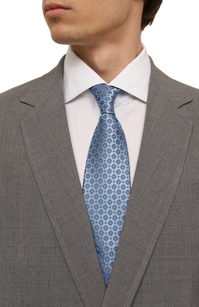 Шелковый галстук STEFANO RICCI голубого цвета по цене 31000 руб., арт. CCXL/54023, фото 2 Шелковый галстук STEFANO RICCI, арт. CCXL/54023, фото 2