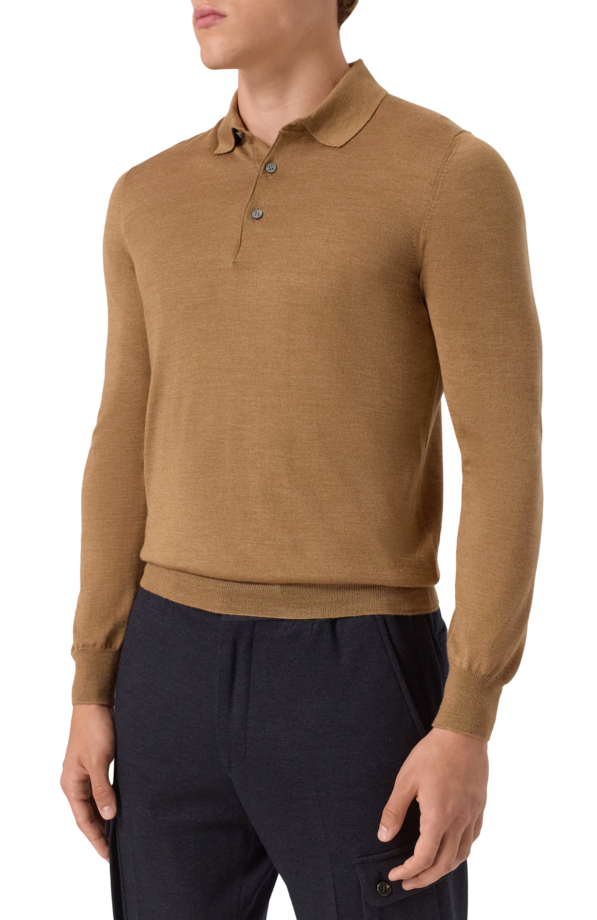 Поло из шерсти и шелка GRAN SASSO, арт. 57132/13190, фото 3