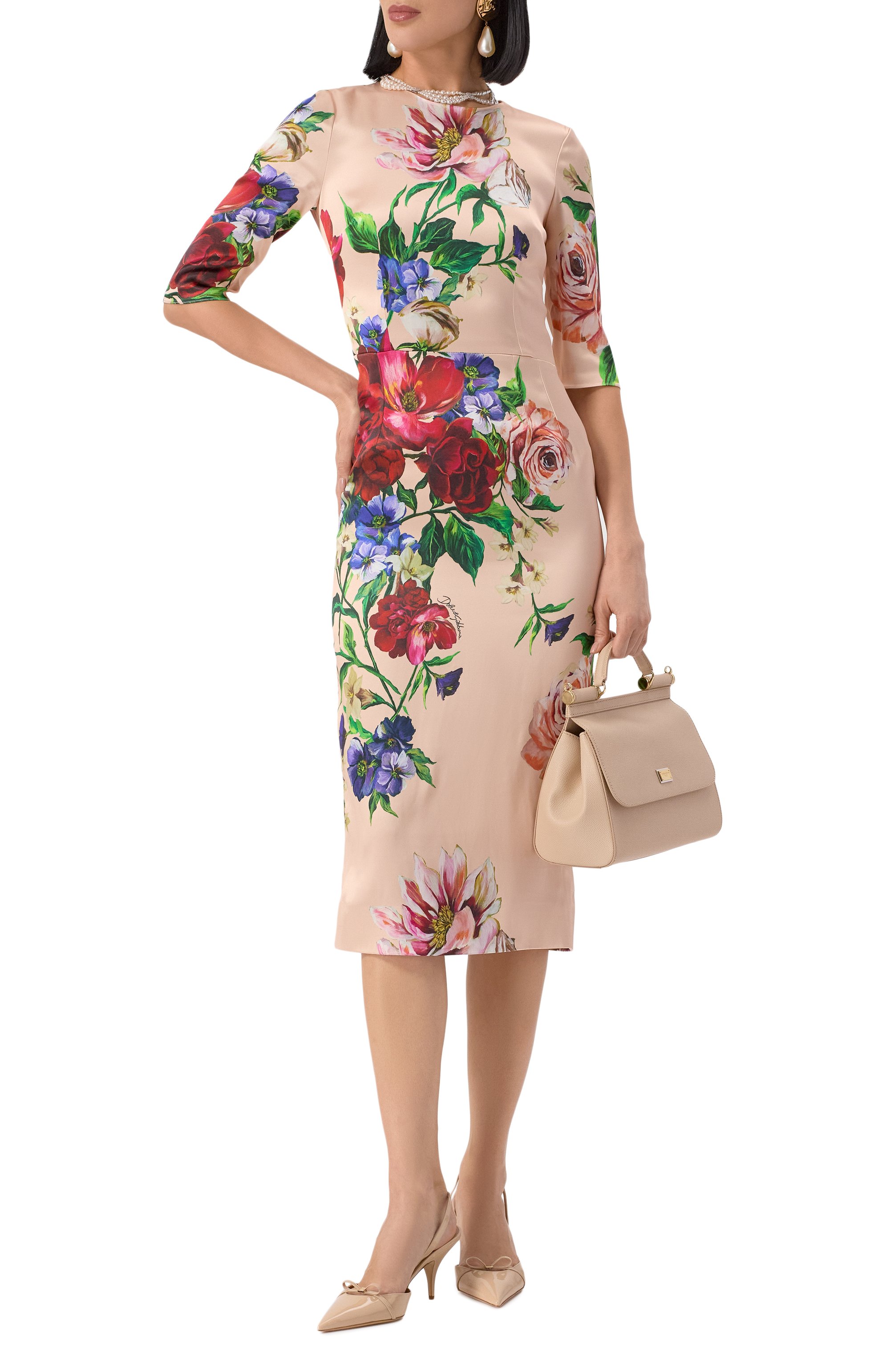 Атласное платье DOLCE & GABBANA, арт. F6EAJT/FSIB5, фото 2