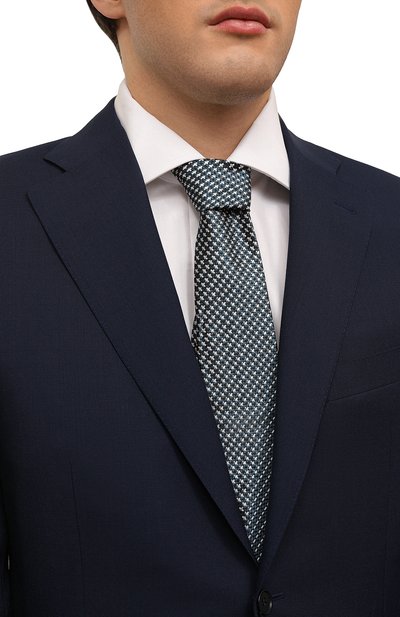 Шелковый галстук TOM FORD темно-бирюзового цвета по цене 26850 руб., арт. STE001/SPP53, фото 2 Шелковый галстук TOM FORD, арт. STE001/SPP53, фото 2