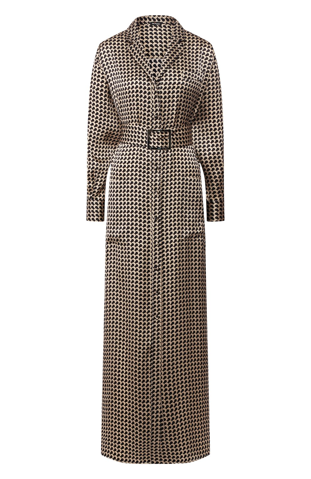 Шелковое платье KITON коричневого цвета по цене 164500 руб., арт. D49346K09S75, фото 1 Шелковое платье KITON, арт. D49346K09S75, фото 1