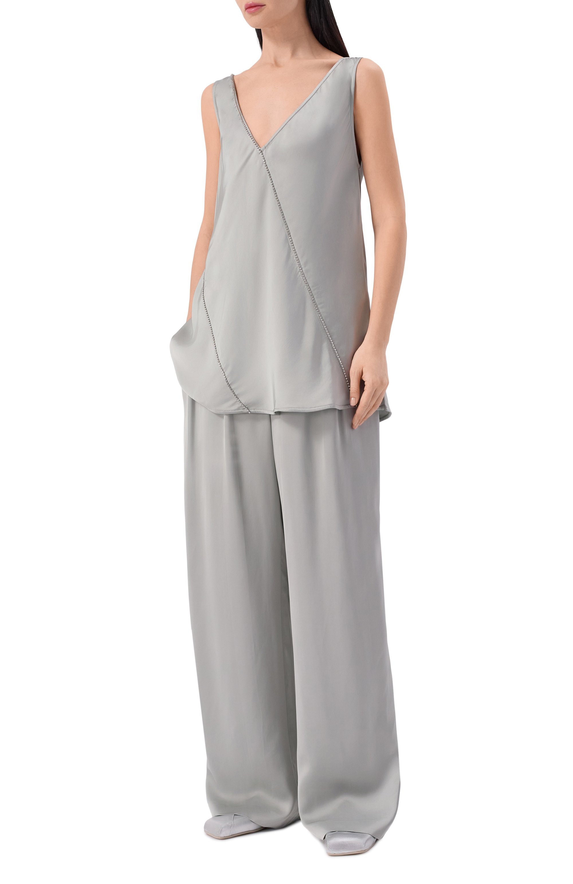 Атласный топ JIL SANDER, арт. J01NC0176/J65022, фото 2