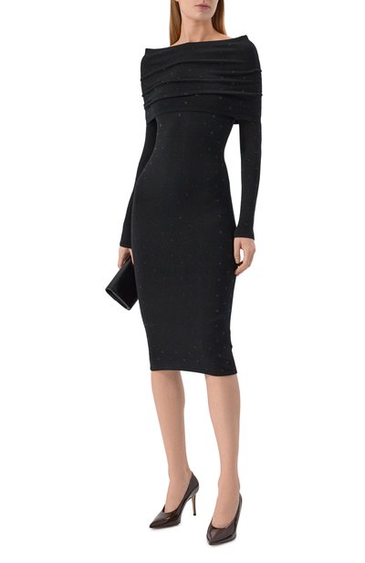 Шерстяное платье с отделкой стразами MAX MARA, арт. MXMADATTI, фото 2