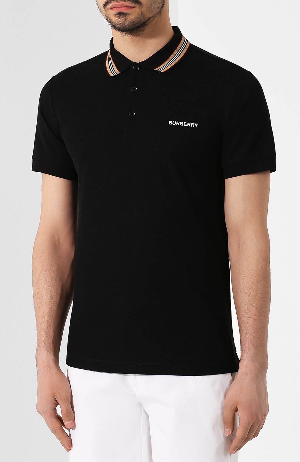Хлопковое поло BURBERRY, арт. 8007694, фото 3