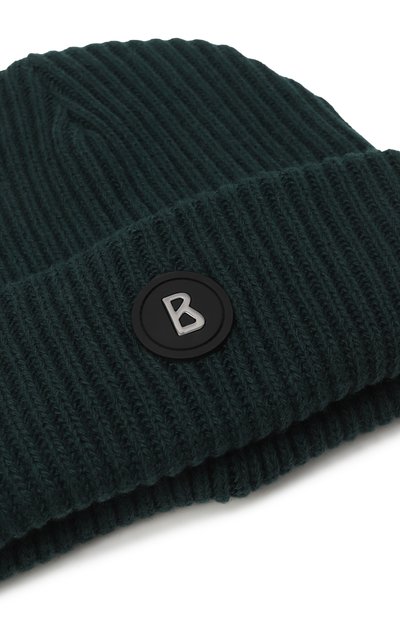 Шапка из шерсти и вискозы BOGNER темно-зеленого цвета по цене 14600 руб., арт. 98686087, фото 3 Шапка из шерсти и вискозы BOGNER, арт. 98686087, фото 3