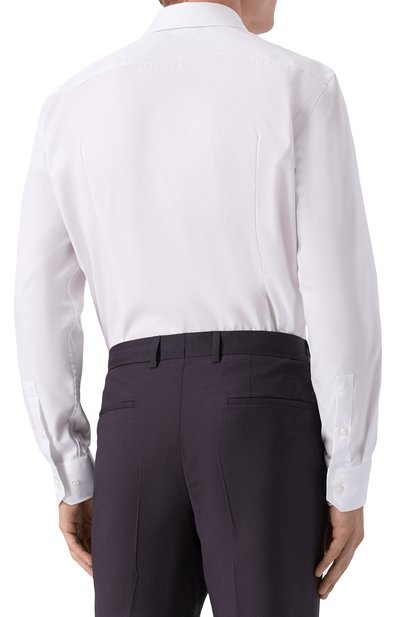 Хлопковая сорочка BOSS белого цвета по цене 20950 руб., арт. 50545819, фото 4 Хлопковая сорочка BOSS, арт. 50545819, фото 4