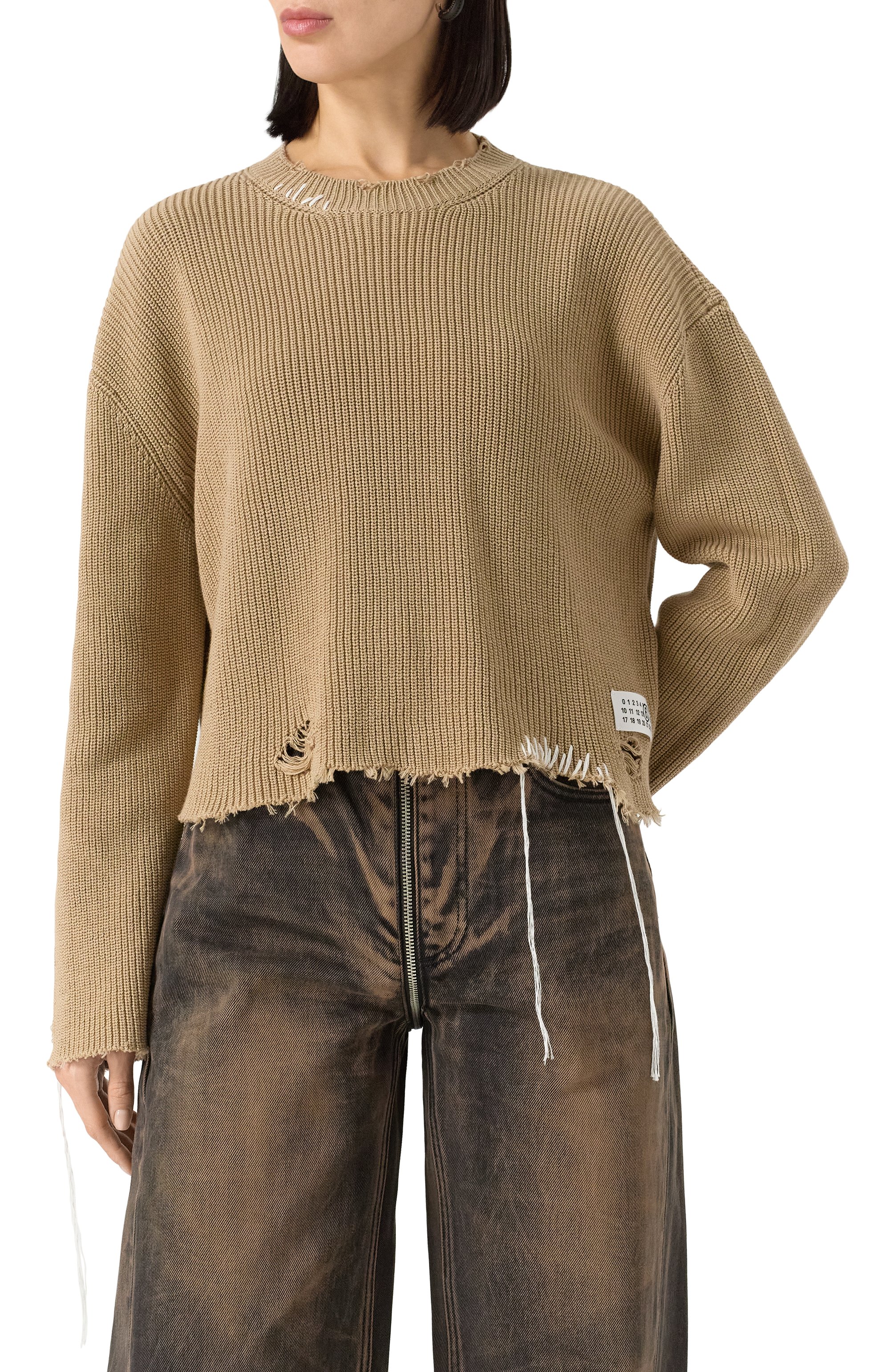 Хлопковый свитер MM6, арт. S52HL0036/M13089, фото 3