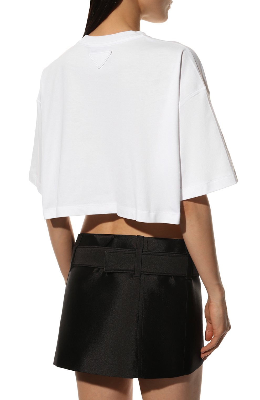 Хлопковая футболка PRADA, арт. 3560AR-103H-F0009-212, фото 4