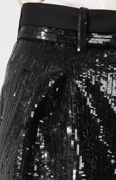 Шерстяные шорты с пайетками SAINT LAURENT черного цвета по цене 346000 руб., арт. 517300/Y404W, фото 5 Шерстяные шорты с пайетками SAINT LAURENT, арт. 517300/Y404W, фото 5