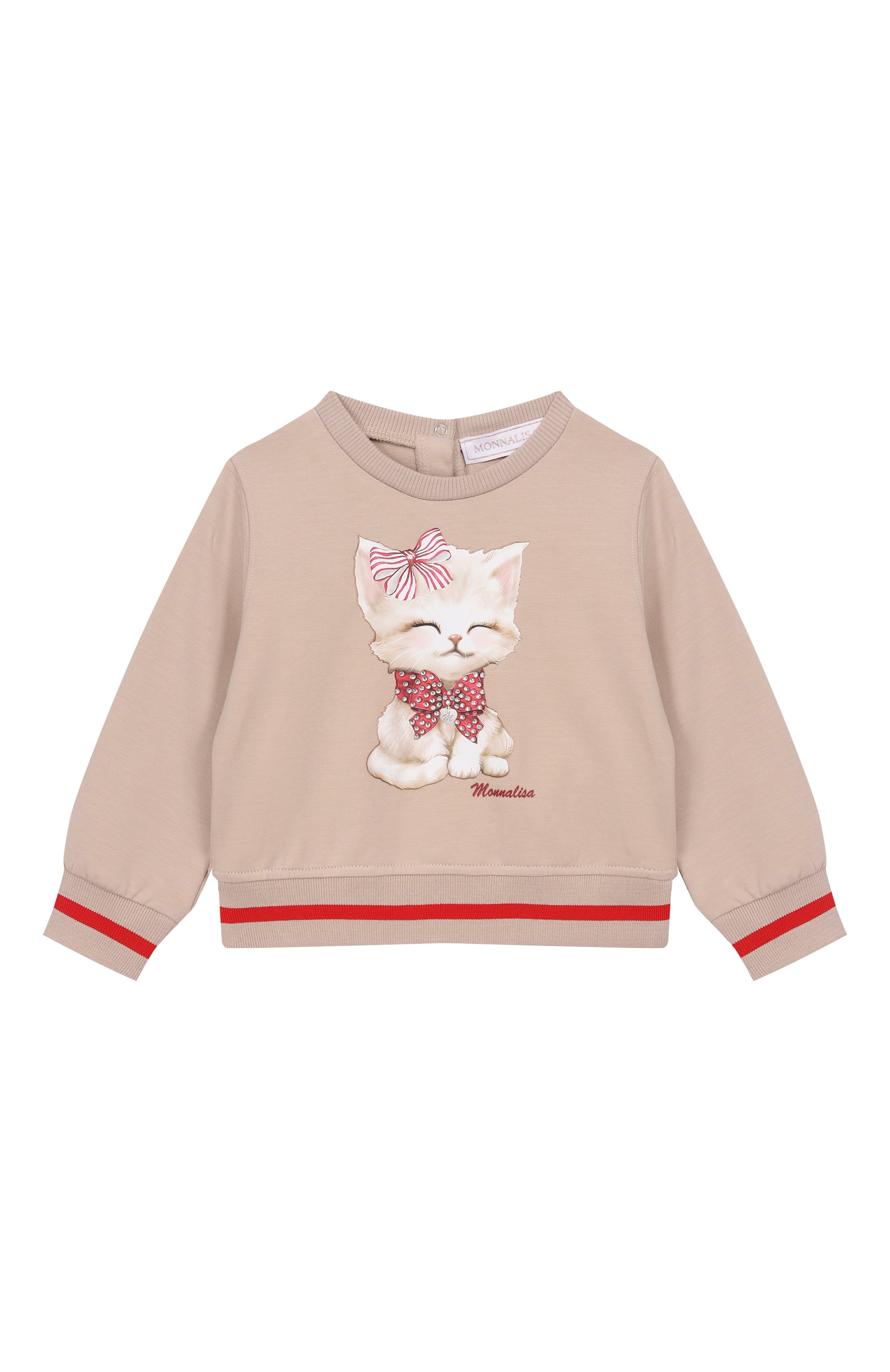Хлопковый свитшот MONNALISA, арт. 39E607, фото 1