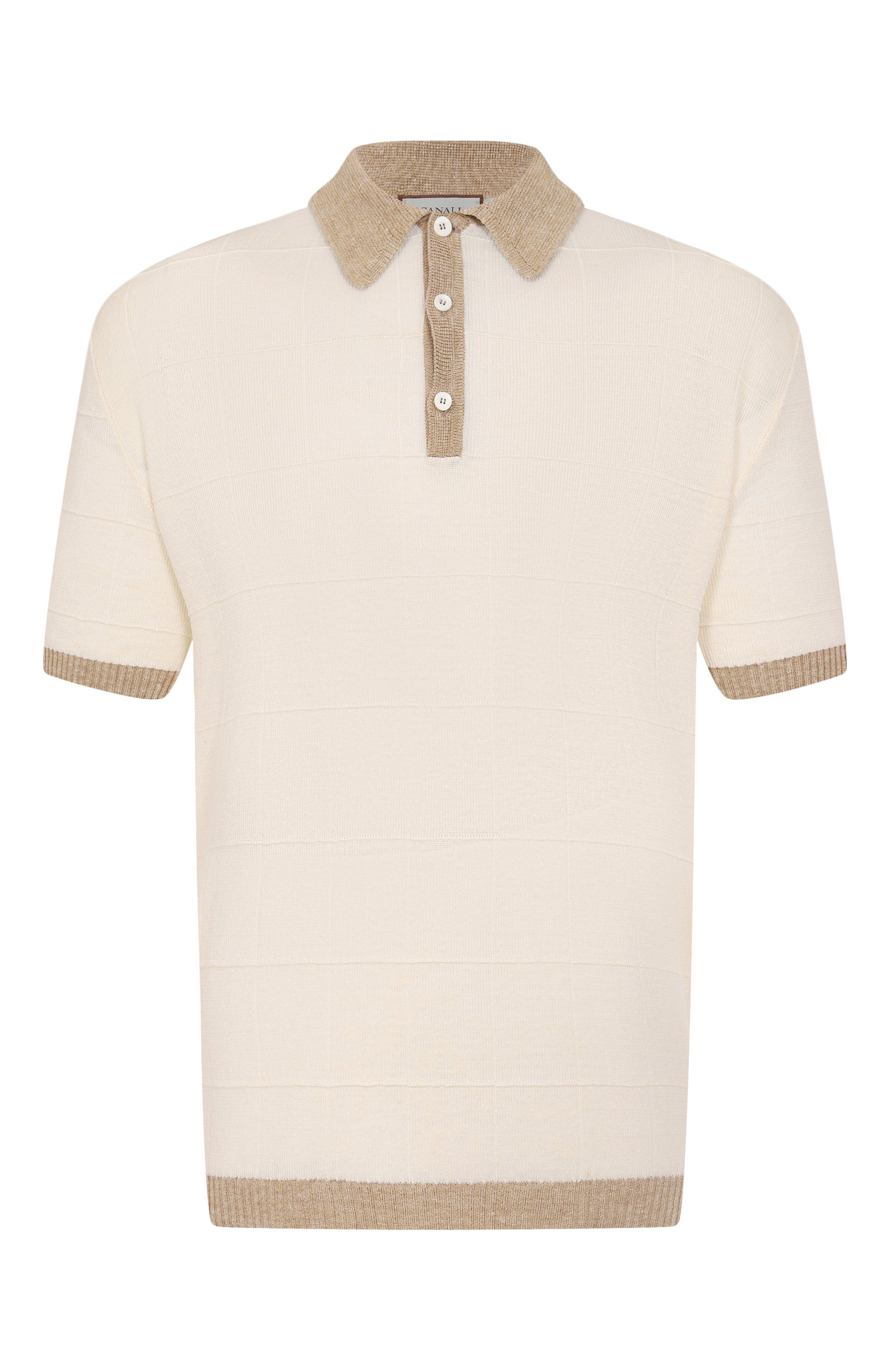 Поло изо льна и шелка CANALI, арт. C1084/MK02269, фото 1