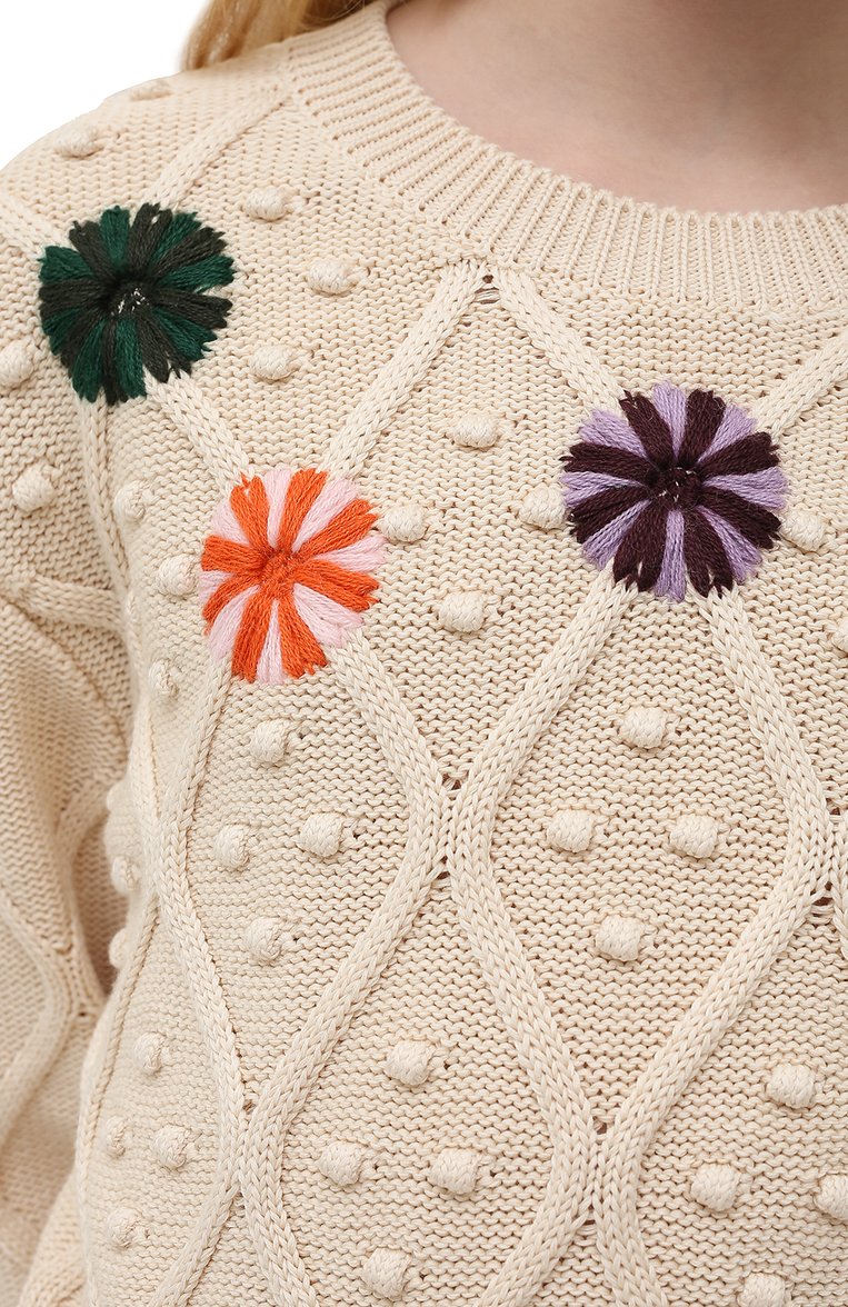 Хлопковый пуловер MONCLER, арт. H1-954-9C000-02-M1367/8-10A, фото 5