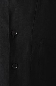 Мужская льняная рубашка DOLCE & GABBANA черного цвета, арт. G5ND3T/FU4JB | Фото 6 (Рукава: Длинные; Драгоценные камни: Проставлено; Материал внешний: Лен; Материал сплава: Проставлено; Длина (для топов): Стандартные; Принт: Однотонные; Манжеты: На пуговицах; Случай: Повседневный; Воротник: Отложной; Стили: Минимализм)