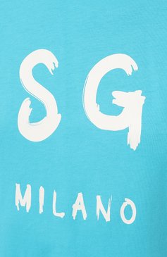 Женское хлопковое платье MSGM голубого цвета, арт. 3641MDA510/247002 | Фото 5 (Длина Ж (юбки, платья, шорты): Мини; Случай: Повседневный; Стили: Гранж; Материал сплава: Проставлено; Материал внешний: Хлопок; Драгоценные камни: Проставлено; Рукава: 3/4; Женское Кросс-КТ: Платье-одежда)