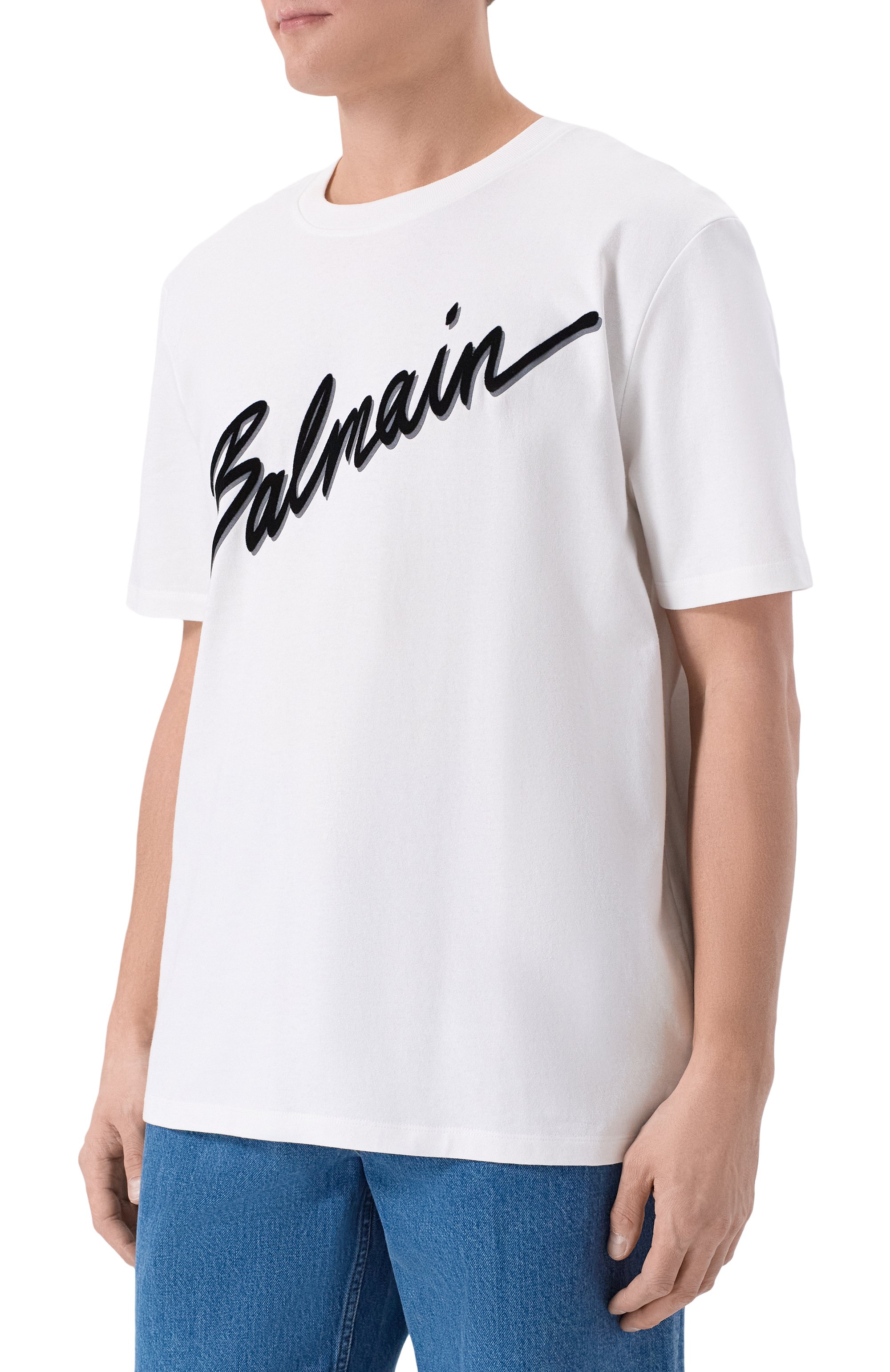 Хлопковая футболка BALMAIN, арт. GH1EG000/BC86, фото 3