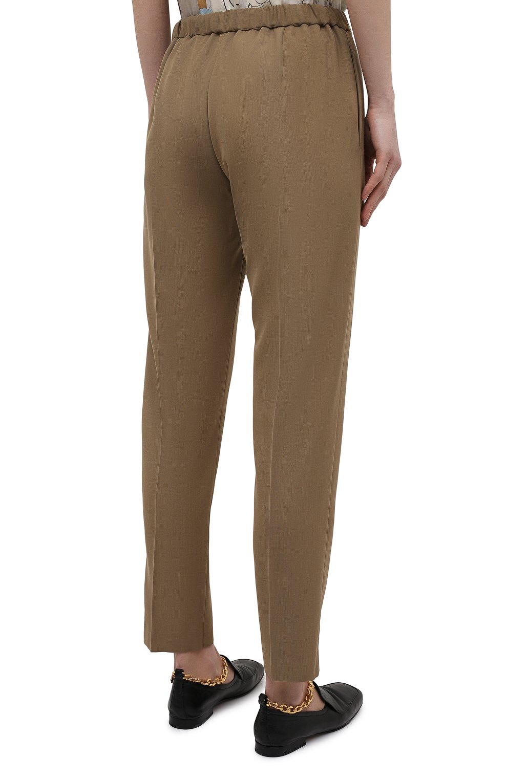 Брюки из шерсти и вискозы DRIES VAN NOTEN хаки цвета по цене 53950 руб., арт. 211-10909-2301, фото 4 Брюки из шерсти и вискозы DRIES VAN NOTEN, арт. 211-10909-2301, фото 4