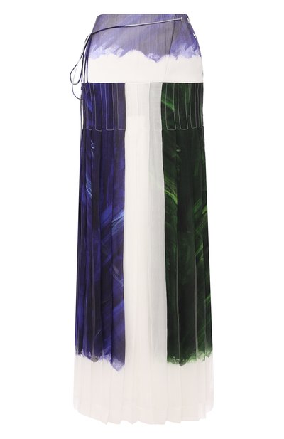 Шелковая юбка VICTORIA BECKHAM, арт. SK LNG 3842 MSS19 PAINTBRUSH CHIFF0N, фото 1
