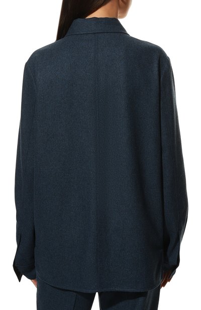 Шерстяная рубашка JIL SANDER темно-синего цвета по цене 107500 руб., арт. J40DL0001-J40008, фото 4 Шерстяная рубашка JIL SANDER, арт. J40DL0001-J40008, фото 4
