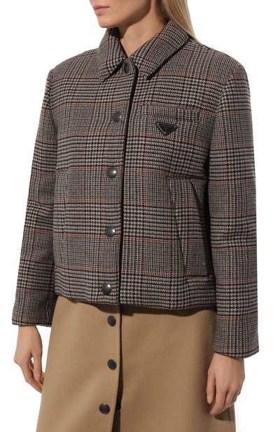 Жакет из шерсти и кашемира PRADA, арт. P502M-1ZR4-F0342-212, фото 3