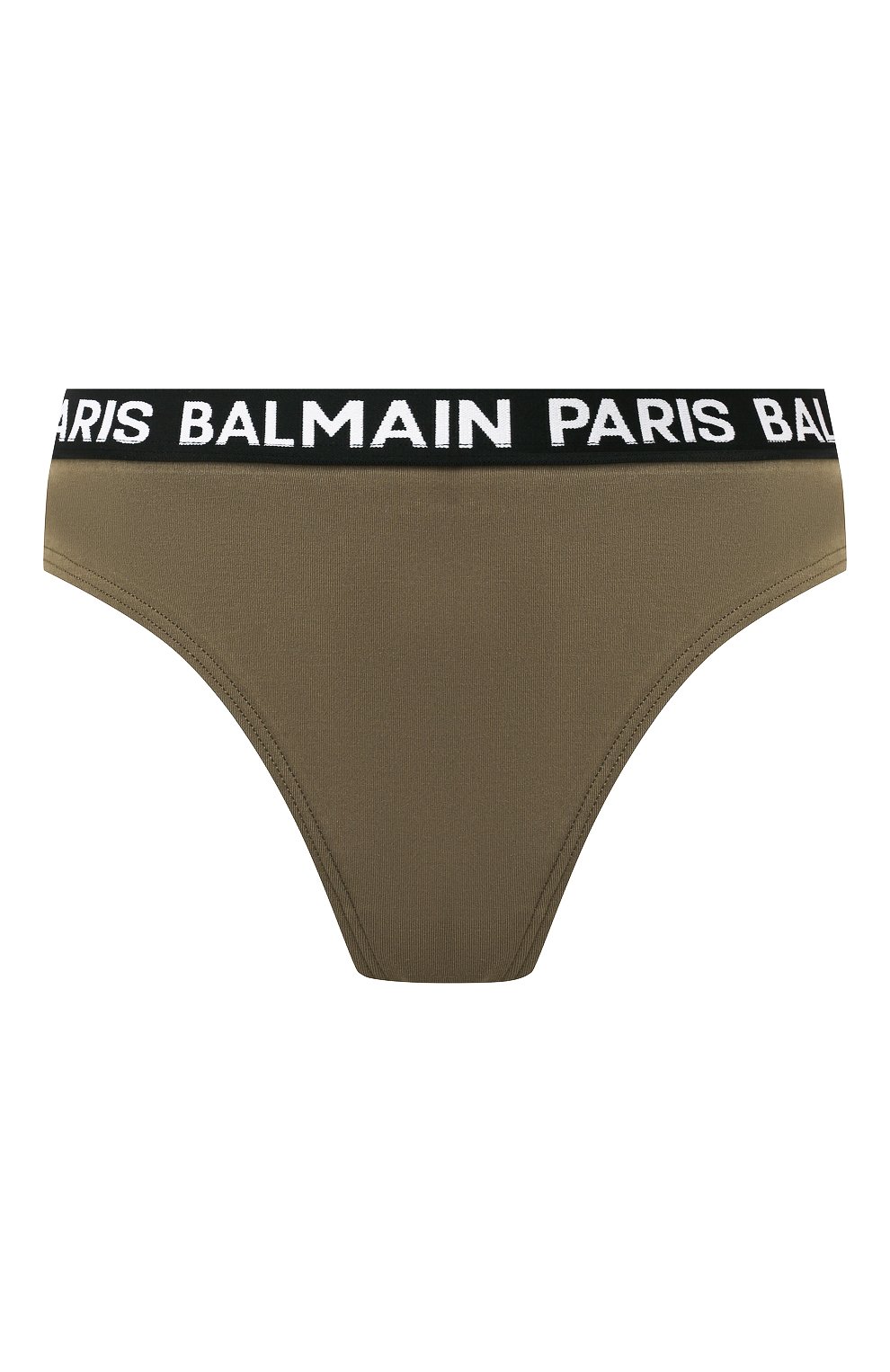 Трусы-стринги BALMAIN хаки цвета по цене 16050 руб., арт. BPLL15010, фото 1 Трусы-стринги BALMAIN, арт. BPLL15010, фото 1