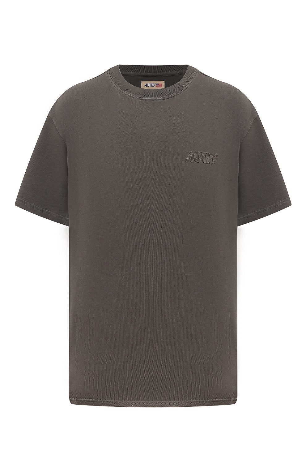 Хлопковая футболка AUTRY серого цвета по цене 13600 руб., арт. A200TSPX120L, фото 1 Хлопковая футболка AUTRY, арт. A200TSPX120L, фото 1