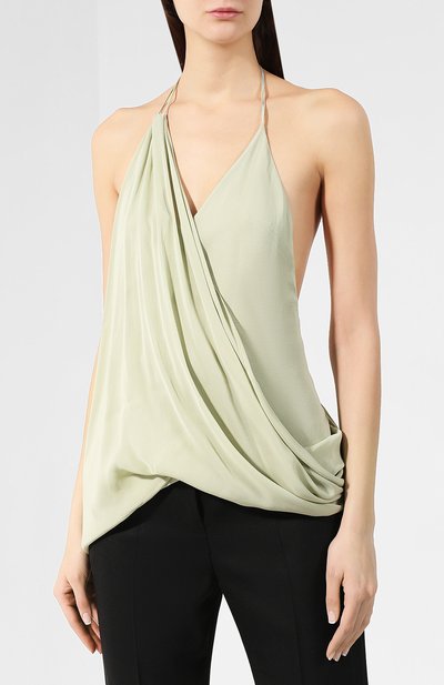 Топ из вискозы JACQUEMUS зеленого цвета по цене 42550 руб., арт. 191T004/05520, фото 3 Топ из вискозы JACQUEMUS, арт. 191T004/05520, фото 3