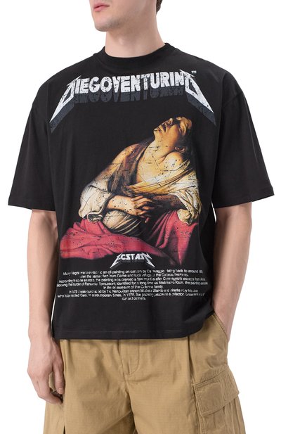 Хлопковая футболка DIEGO VENTURINO, арт. DVTS0DVE, фото 3