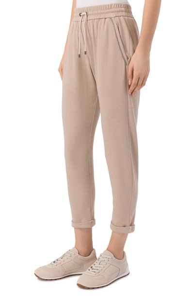 Брюки из хлопка и шелка BRUNELLO CUCINELLI, арт. MD828SB899, фото 3