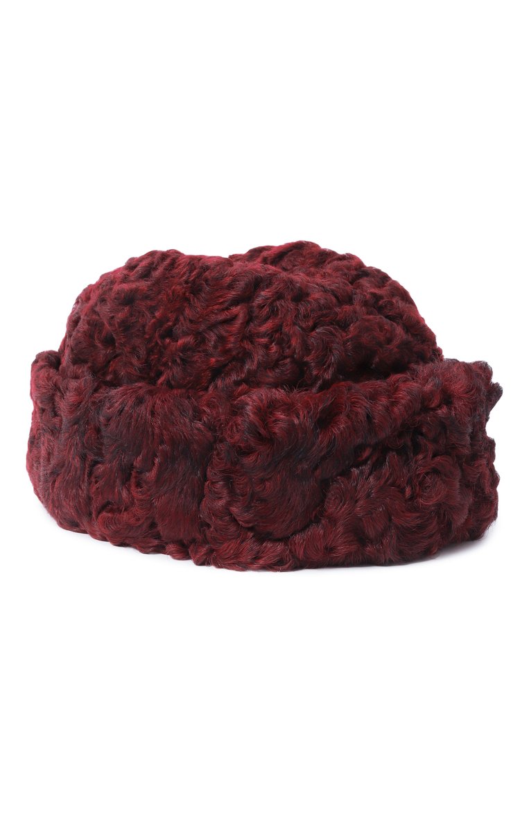 Женская шапка karakul pie COCOSHNICK HEADDRESS бордового цвета, арт. KARAKULPIEBORDO | Фото 3 (Нос: Не проставлено; Материал: Натуральный мех)