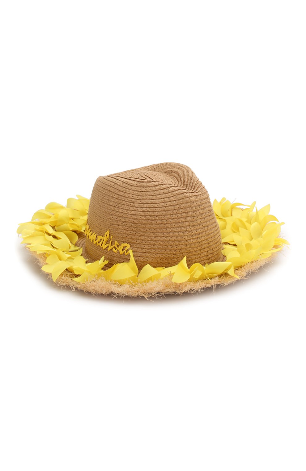 Шляпа MONNALISA желтого цвета по цене 8400 руб., арт. 995041, фото 1 Шляпа MONNALISA, арт. 995041, фото 1