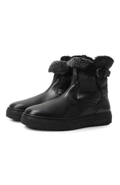 Мужские кожаные сапоги W.GIBBS, арт. 1871005/VITELL0 B0X/DENVER FUR