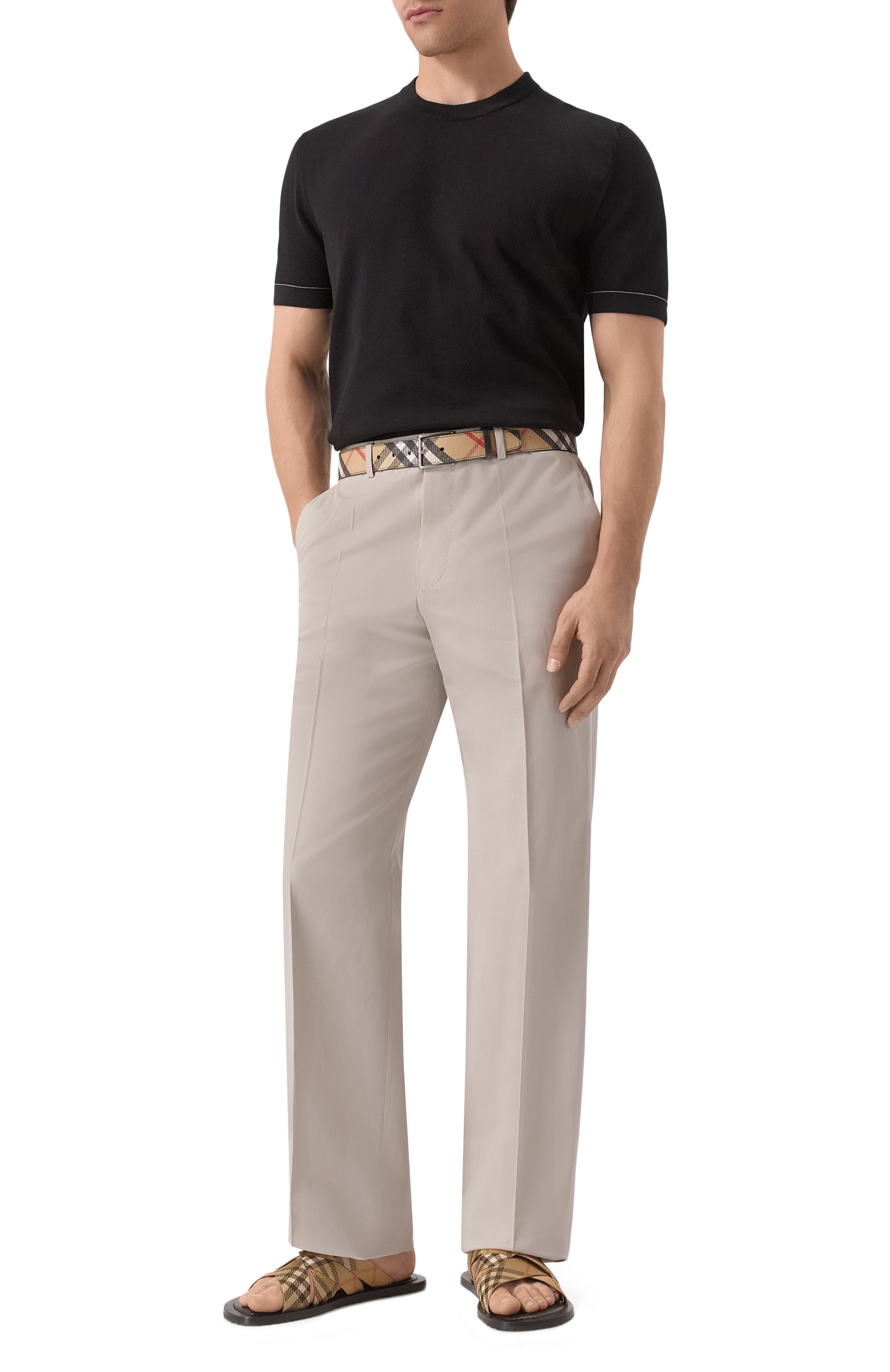 Брюки из хлопка и льна CORNELIANI, арт. 254H32-2514111, фото 2