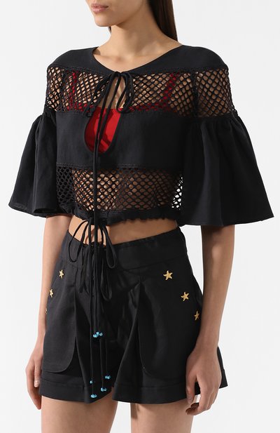 Топ из смеси хлопка и льна A MERE CO, арт. AMC/R19017, фото 3