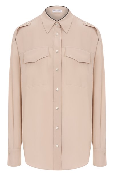 Женская шелковая рубашка BRUNELLO CUCINELLI, арт. MB993MP716