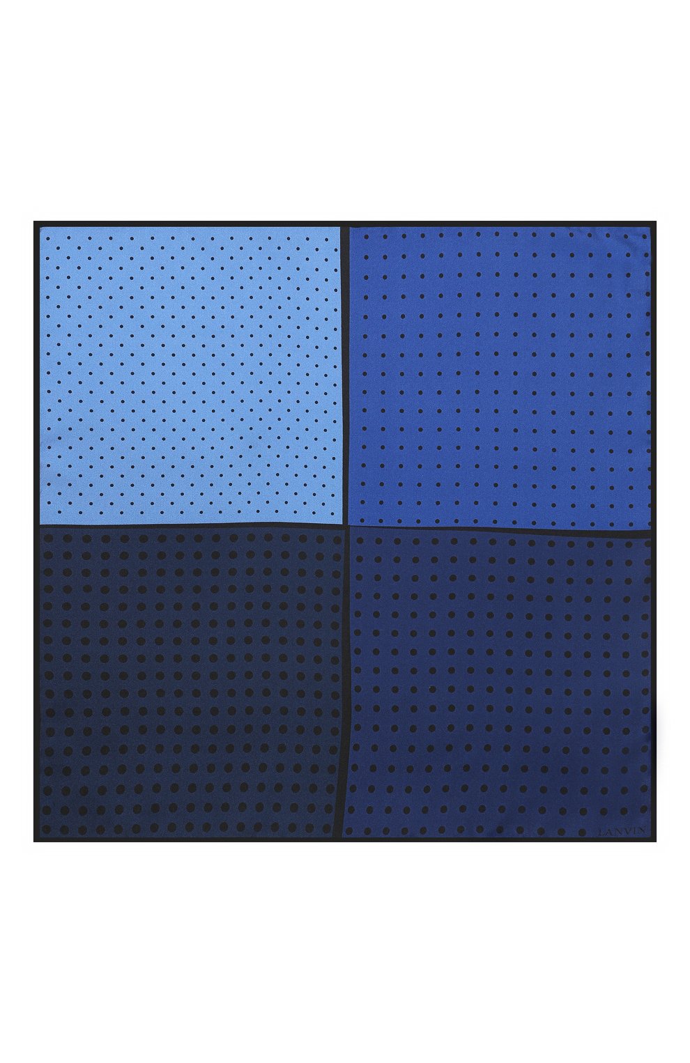Шелковый платок LANVIN темно-синего цвета по цене 7880 руб., арт. 2427/HANDKERCHIEF, фото 3 Шелковый платок LANVIN, арт. 2427/HANDKERCHIEF, фото 3