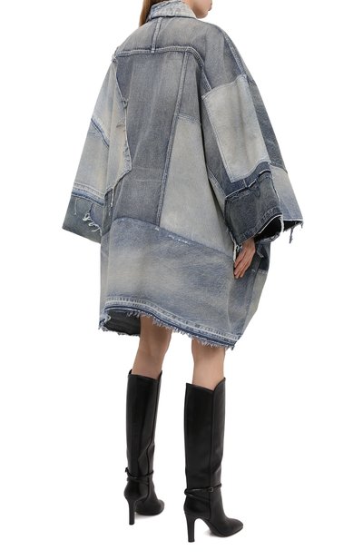 Джинсовое пальто SAINT LAURENT голубого цвета по цене 435500 руб., арт. 641234/Y372F, фото 4 Джинсовое пальто SAINT LAURENT, арт. 641234/Y372F, фото 4